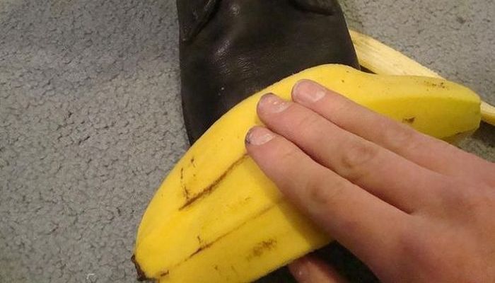 Банановая кожура поможет с полированием обуви.
