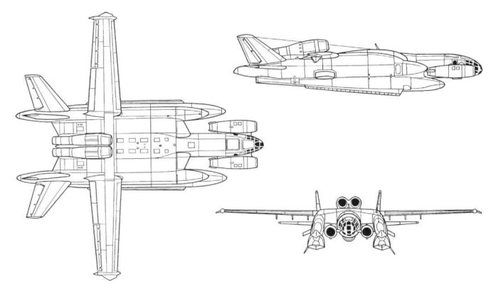 ВВА-14 с двигателями вертикального взлета и посадки.