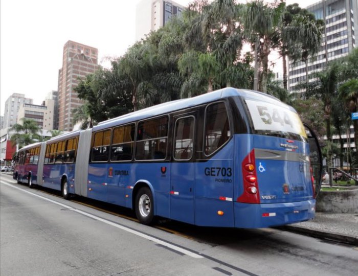 Голубой гигант Куритибы - Neobus Mega BRT Volvo B12M.