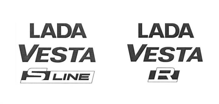 Эмблемы новых моделей Lada Vesta S-Line и Lada Vesta R. | Фото: autonet.ru.