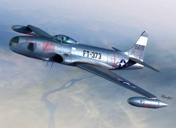  Американский Lockheed F-80 Shooting Star успел только к следующей войне.