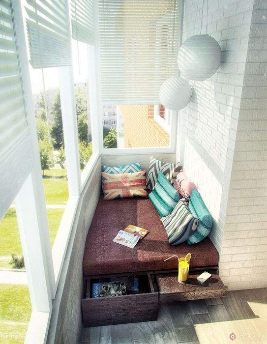 Спальня на балконе.