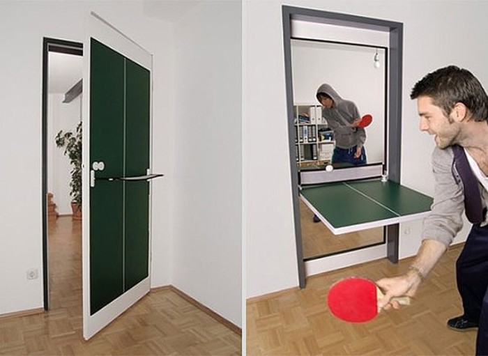 Если вы любите играть в настольный теннис, а места в вашем доме ограниченно, тогда эта идея для вас.