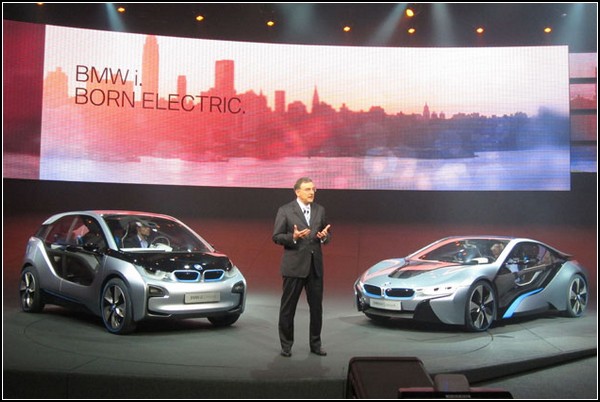 Гламурные электромобили BMW i3 и BMW i8