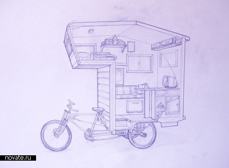 Дом на велосипеде Campbike5