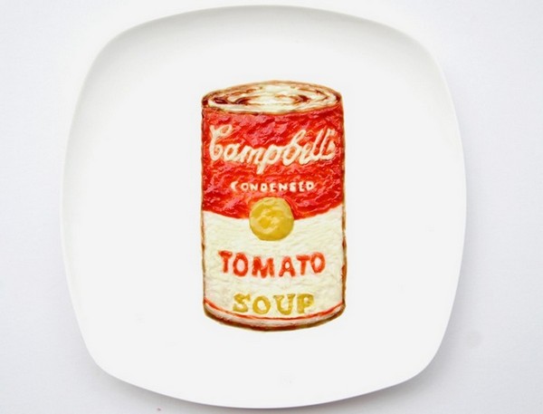 День 11, банка супа Campbell, пародия на Энди Уорхолла, 31 Days of Creativity with Food, Хун И (Hong Yi)