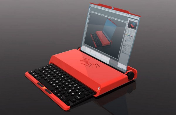 Ноутбук на основе пишущей машинки Valentine