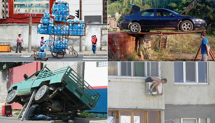 Забавные и опасные решения бытовых проблем.