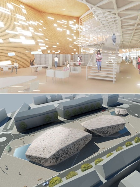 Проект культурно-развлекательного центра Saint-Malo Mediatheque от Serero Architects