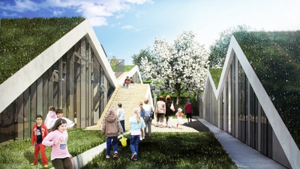 Проект школы с экологическим уклоном от BIG в Дании