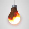 Японец создал горящую, но не сгорающую деревянную лампу