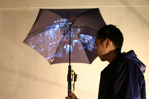 Зонт Pileus оснащен экраном