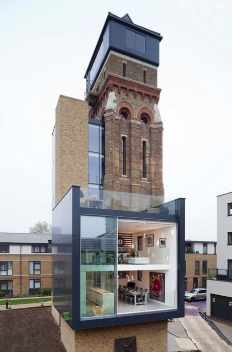Водонапорная башня в Лондоне, переделанная в шикарные апартаменты.