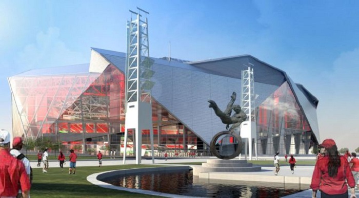 Вид будущего стадиона Atlanta Falcons.