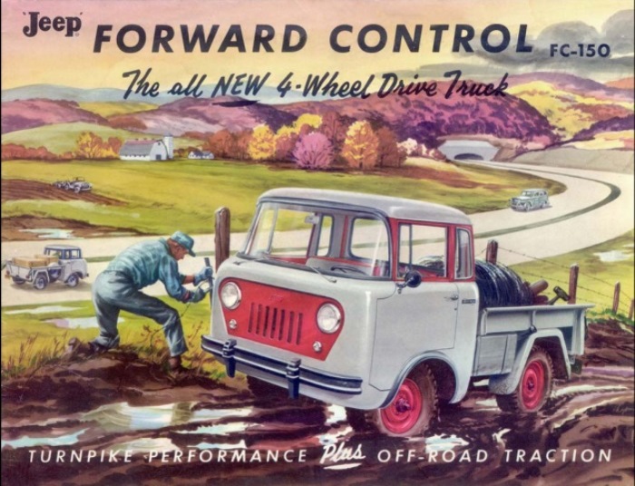 Рекламный постер Jeep Forward Control.