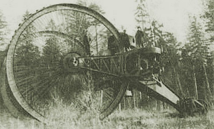 Фото с испытаний танка, 1915 год.