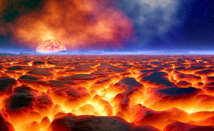 Альфа Центавра - планета адского океана из лавы.