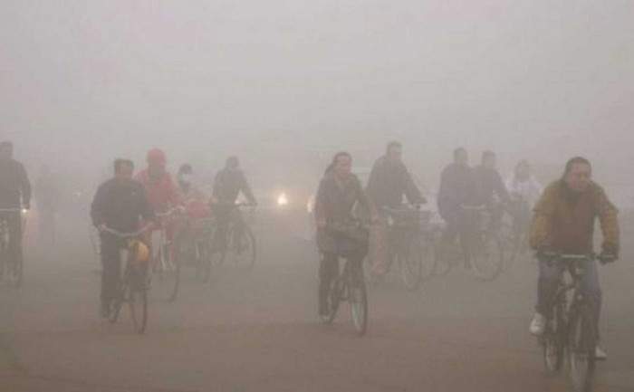 Загрязнение воздуха в Пекине.
