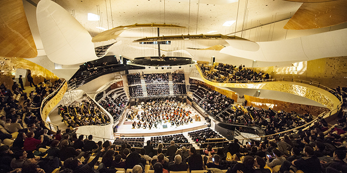 Філармонія в Парижі: інтер'єр концертного залу