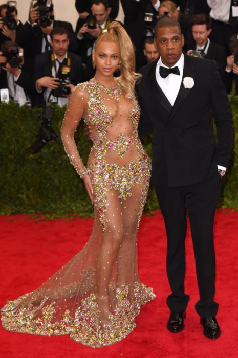 Beyonce in Givenchy and Jay-Z.