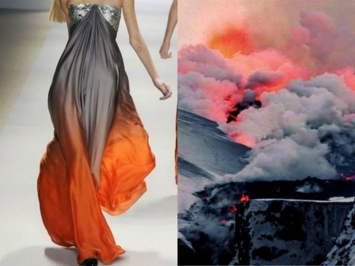 Уникальное платье Извержение вулкана в проекте Fashion & Nature.