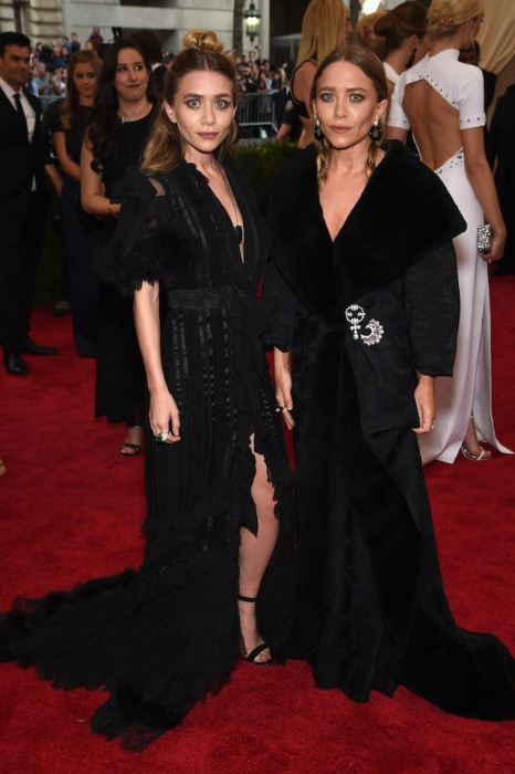 Mary-Kate Olsen and Ashley Olsen in Galliano.