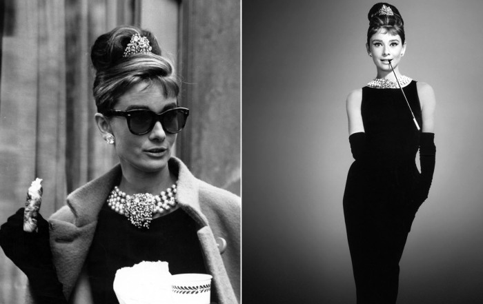 Восхитительная актриса Одри Хепберн в роли наивной и эксцентричной Холли Голайтли из фильма Завтрак у Тиффани (1961 год).