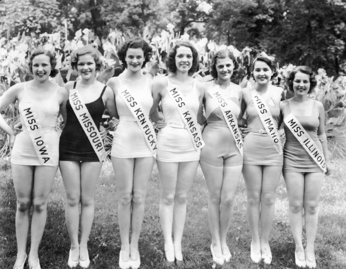 Участницы конкурса красоты Мисс Америка, 1933 год.