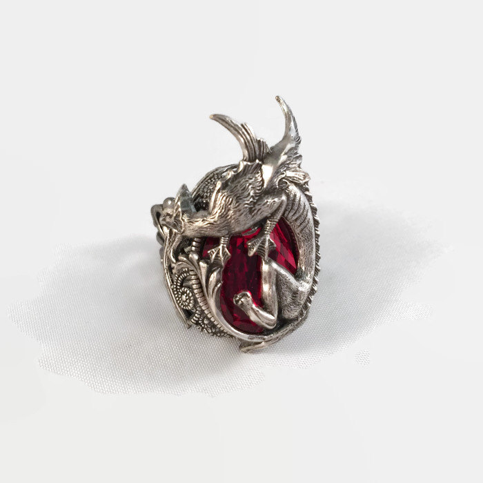 Кольцо Таргариен (серебро и кристалл Сваровски) Daedra Jewelry