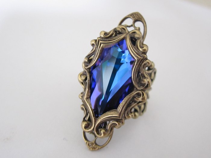 Кольцо Серсея (латунь и кристалл Сваровски, техника филигрань) Daedra Jewelry