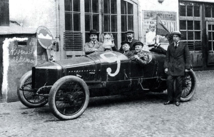 Руссо-Балт С24/58 после гонок, 1913 год.